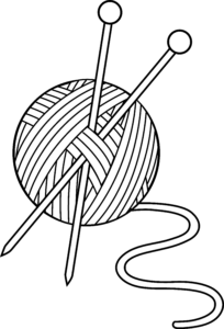 knitting_yarn_needles_lineart